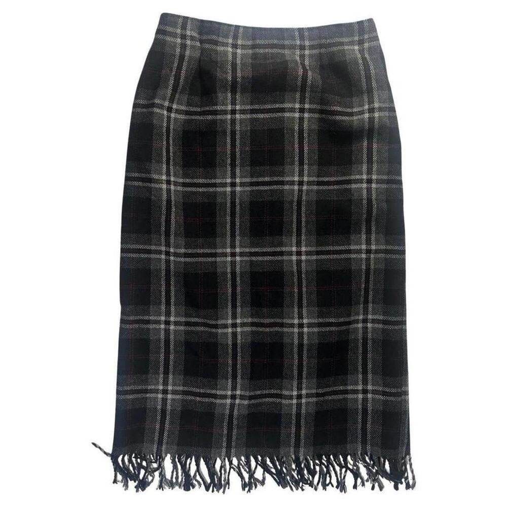 Vintage preppy witchy skirt by worthington sz 10 petite 32" waist plaid